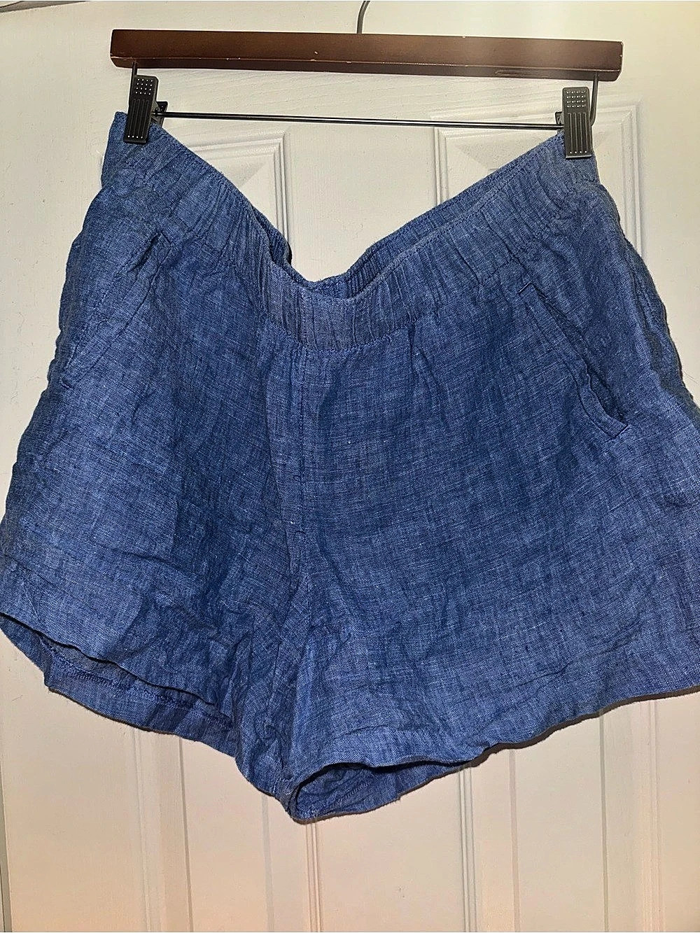 Lilly Pulitzer Blue Linen Shorts Size XL